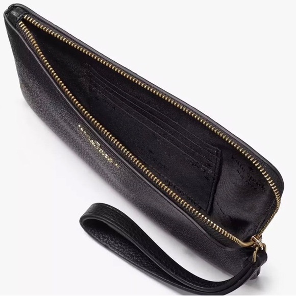 NWT! Kate Spade's Leila Medium L-Zip Wristlet. Color black. - Picture 2 of 3